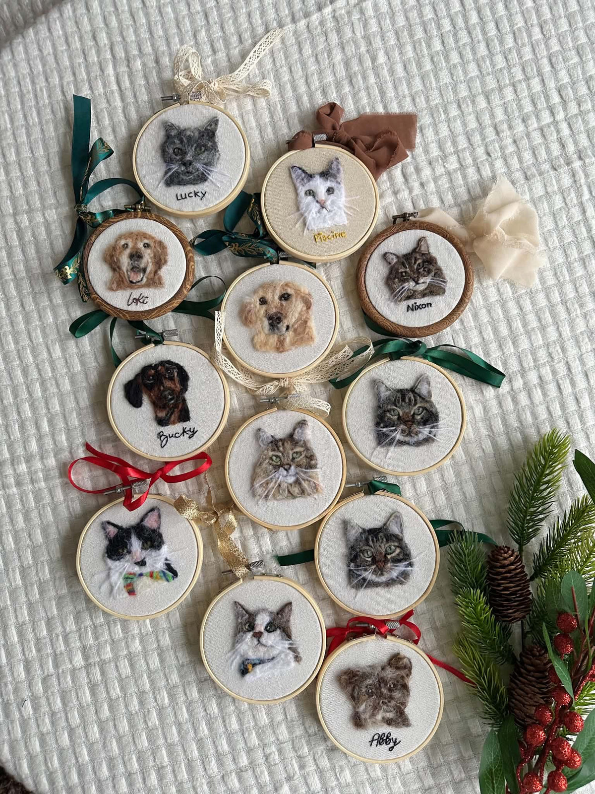 Custom Needle Felted Embroidery